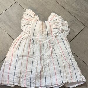 Striped Ruffle Sleeve Dress